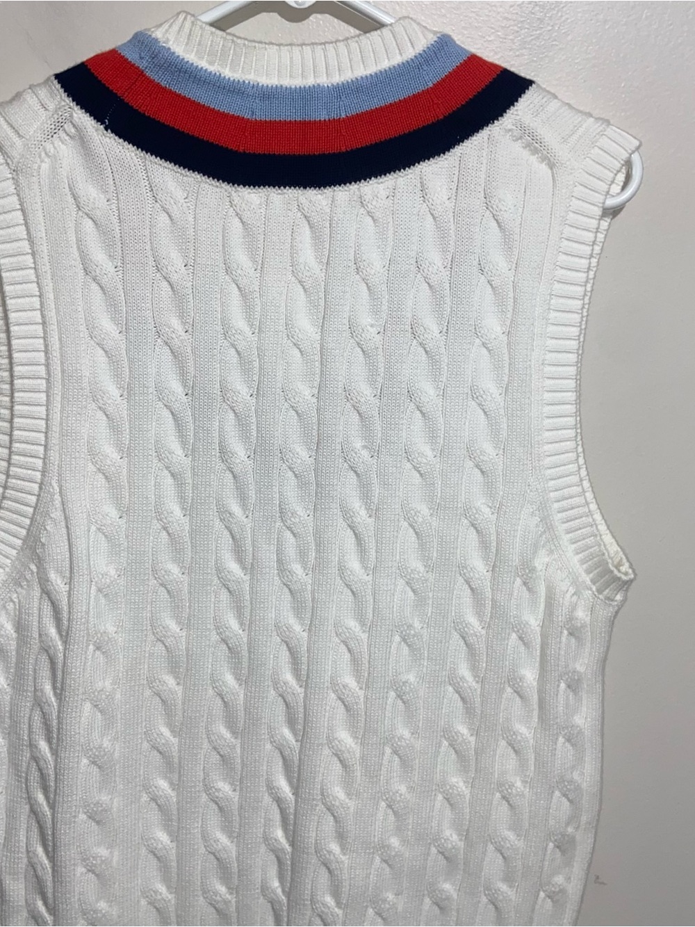Brooks Brothers Sweater Vest Mens Medium Cable Knit Tennis Preppy Old Money New - Picture 9 of 11